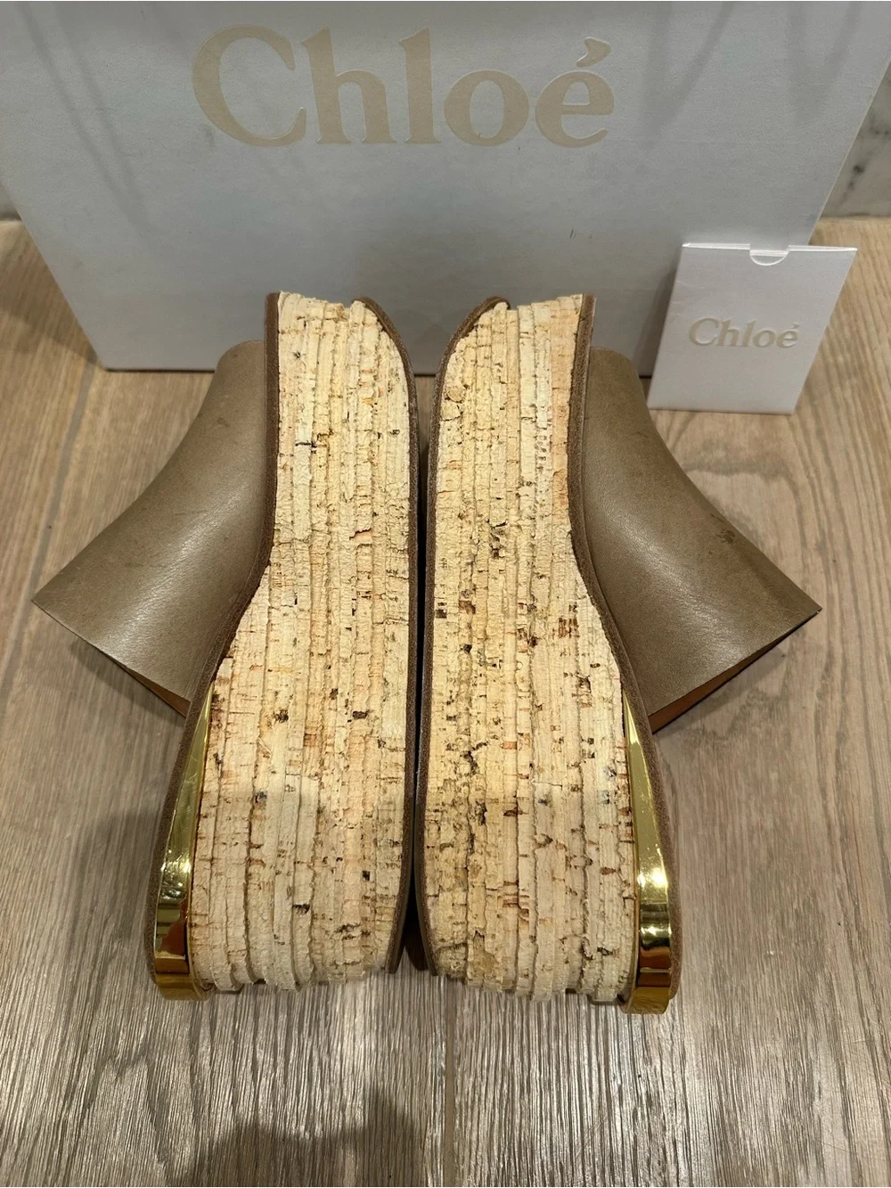 Chloe cork flatform